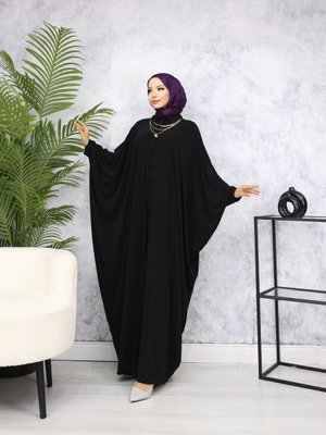 Yakalı Düğmeli Uzun Ferace Elbise Yakalı Düğmeli Uzun Ferace Elbise