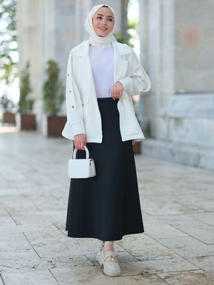 Beli Lastikli Scuba Etek Siyah Beli Lastikli Scuba Etek Siyah