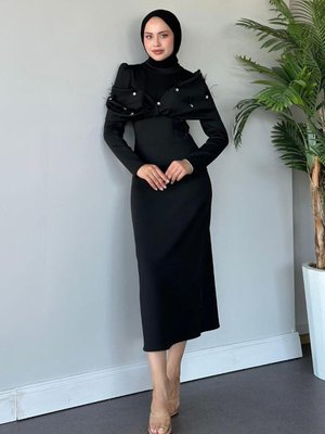 Alçin Abiye Elbise Siyah