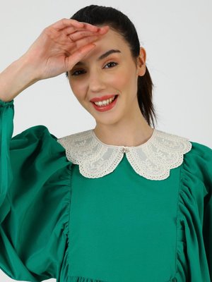 Krem Sherlock Home Vintage Seyyar Yakalık Yaka