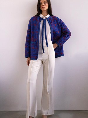 Nakışlı Poplin Ceket