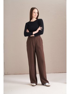 Palazzo Pantolon Bitter Kahve