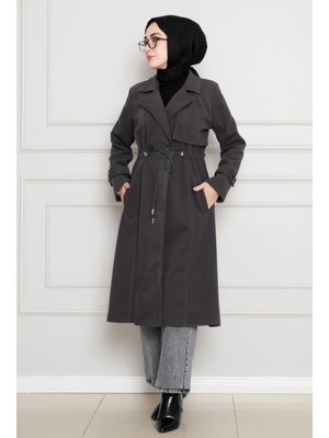 Antrasit Cepken Detaylı Beli Tünelli Kaşe Kap Antrasit Cepken Detaylı Beli Tünelli Kaşe Kap