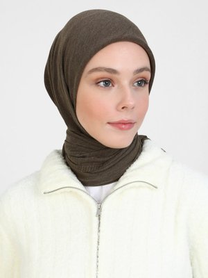 Haki Büyük Boy Pamuk Eşarp