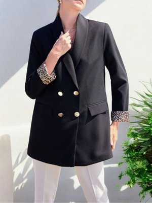 Cep Detaylı Çift Düğmeli Blazer Ceket Cep Detaylı Çift Düğmeli Blazer Ceket