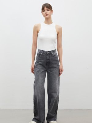 Wıde Leg Denım Pantolon Antrasit Wıde Leg Denım Pantolon Antrasit