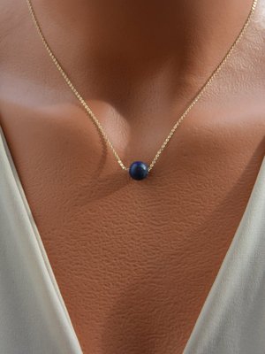 Lapis Lazuli Kolye Altin Renk Lapis Lazuli Kolye Altin Renk