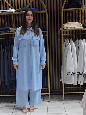 Tünik Pantolon Takım Püskül Detaylı