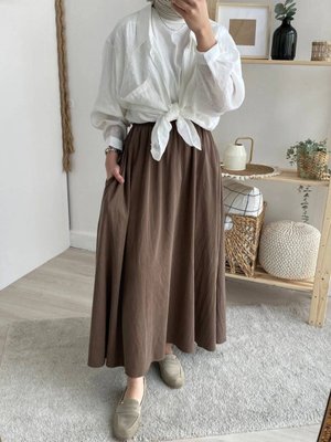 Premium Kalite Uzun Kloş Tesettür Etek