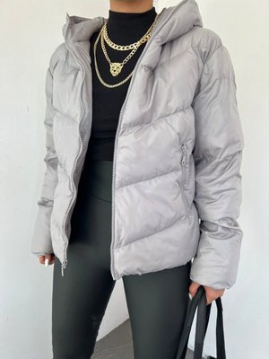 Sabit Kapüşonlu Fermuarlı Kışlık Mont