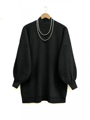 Yarım Boğazlı Balon Kol Triko Tunik Yarım Boğazlı Balon Kol Triko Tunik