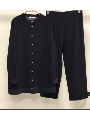 Ahi Arkası Zikzak Desenli Pantolonlu Takım