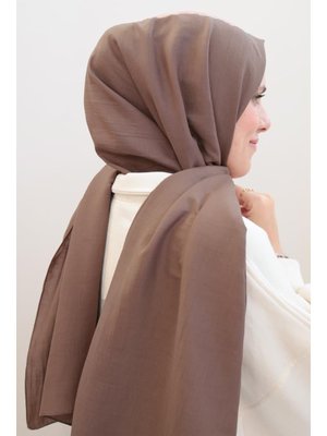 Açık Kahve Pamuklu Kraş Şal