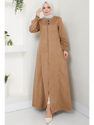 Camel Manşeti Gipeli Süet Ferace Camel Manşeti Gipeli Süet Ferace