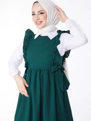Düz Bisiklet Yaka Yeşil Jile Düz Bisiklet Yaka Yeşil Jile