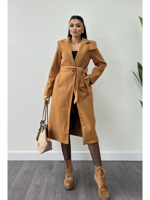 Taba Tek Düğme Kaşe Kaban