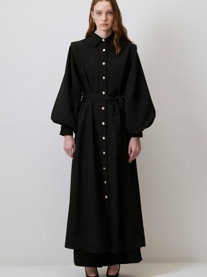 Balon Kol Kuşaklı Trençkot