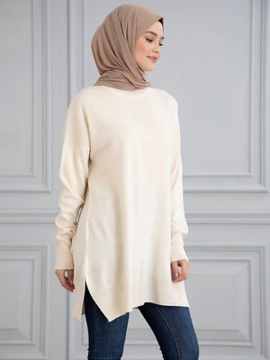 İnce Merserize Oversize Salaş Triko Tunik