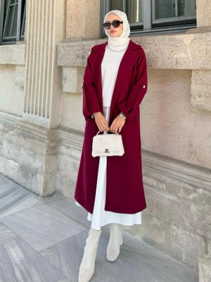 Vişhy Kaşe Kaban Bordo