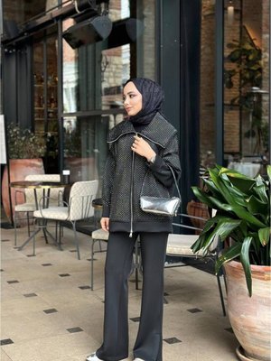 Scuba Siyah Taşlı Takım