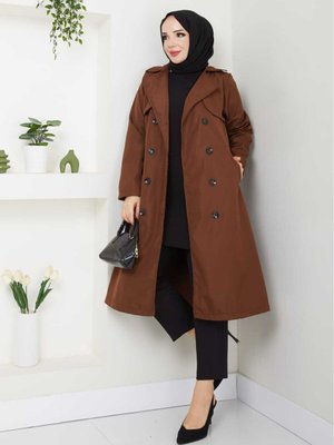Belden Kemerli Cepli Trençkot Belden Kemerli Cepli Trençkot