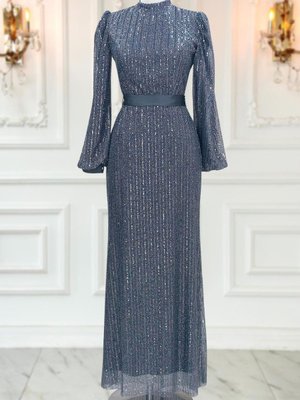 Kayra Abiye Elbise Antrasit