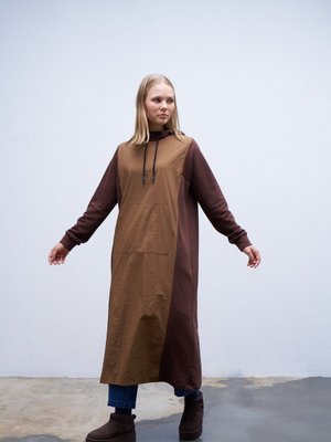 Garnili Uzun Sweatshirt Kahverengi