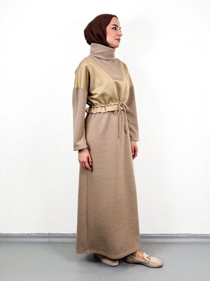 Triko Binli Takım Bej