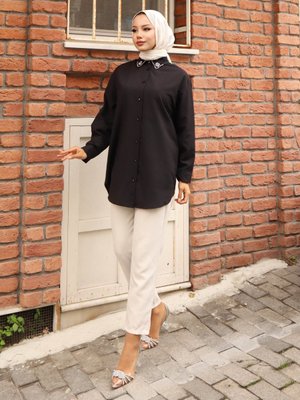 Siyah Taşlı Gömlek