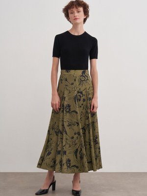 Parçalı Desenli Etek