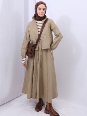 Kloş Paraşüt Etek Takım Camel Kloş Paraşüt Etek Takım Camel