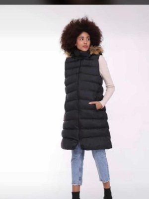 Uzun Şişme Kapson Kürklü Yelek Uzun Şişme Kapson Kürklü Yelek