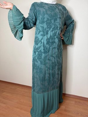 Buyuk Beden Kupra İpek Elbise