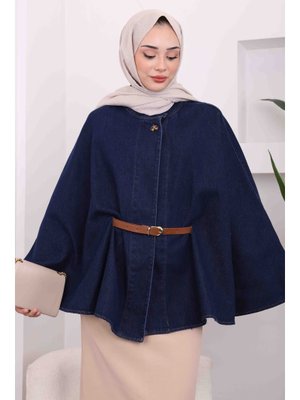 Koyu Mavi Kemerli Kot Panço