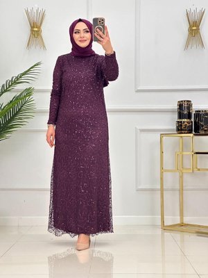 File Pul Payet Ala Ve Davet Abiye Elbisesi