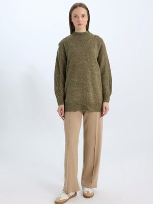 Relax Fit Beli Lastikli Basic Düz Krep Pantolon D6884ax24wn