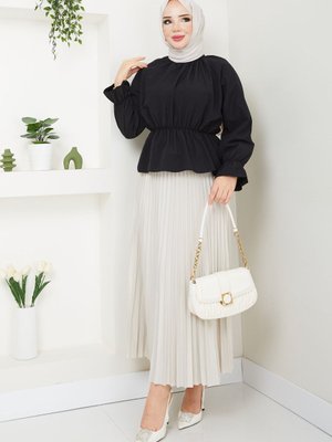 Beli Lastikli Kısa Gömlek