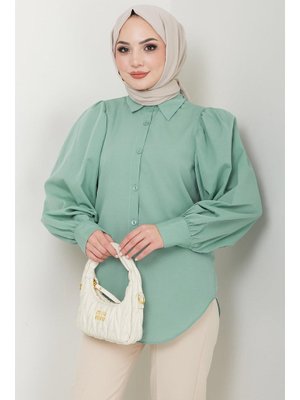 Balon Kol Gömlek Mint Balon Kol Gömlek Mint