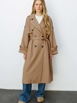 Premium Kruvaze Camel Trençkot