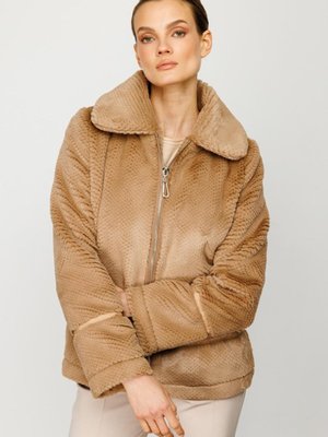 Vizon Çizgi Detaylı Peluş Kaban