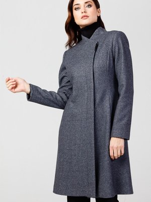 Çıt Düğmeli Yakasız Kaban Antrasit