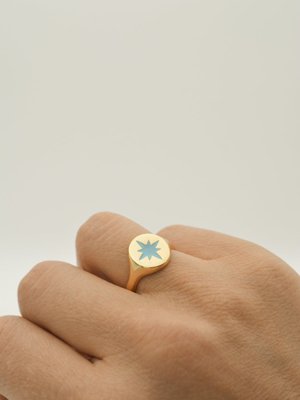 Kuzey Yıldızı Yüzük Altın Rengi