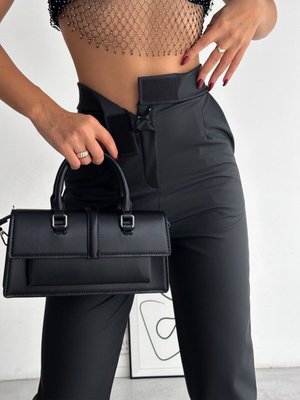 Cırtlı Mat Deri Palazzo Pantolon / Wıde Leg Leather Trousers