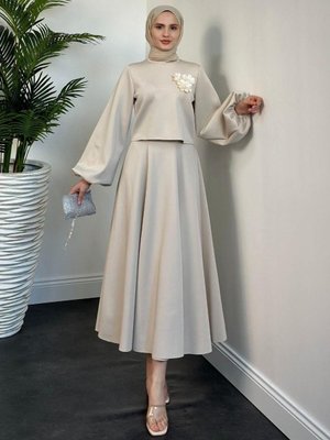 Ayris Scuba Etkeli Takım Bej