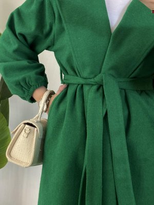 Yeşil Esma Kaşe Kaban