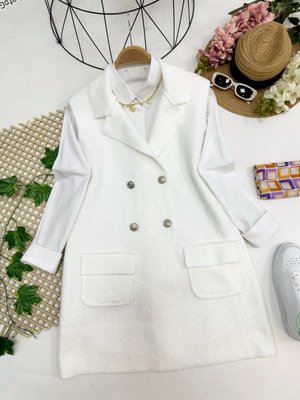 Buklet Düğmeli Yelek