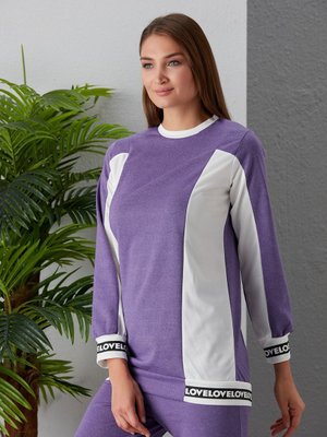 Love Baskılı İkili Takım Lila Love Baskılı İkili Takım Lila