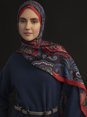 Çok Renkli Etnik Desenli Şal