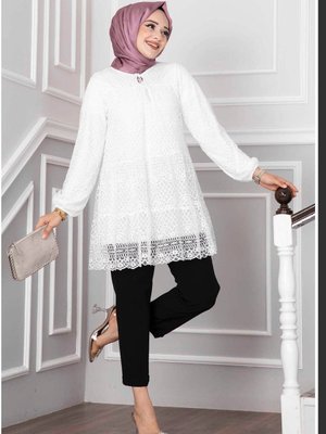 Astarlı Dantel Gömlek Tunik