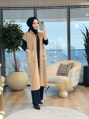 Cebi Kürklü Triko Yelek